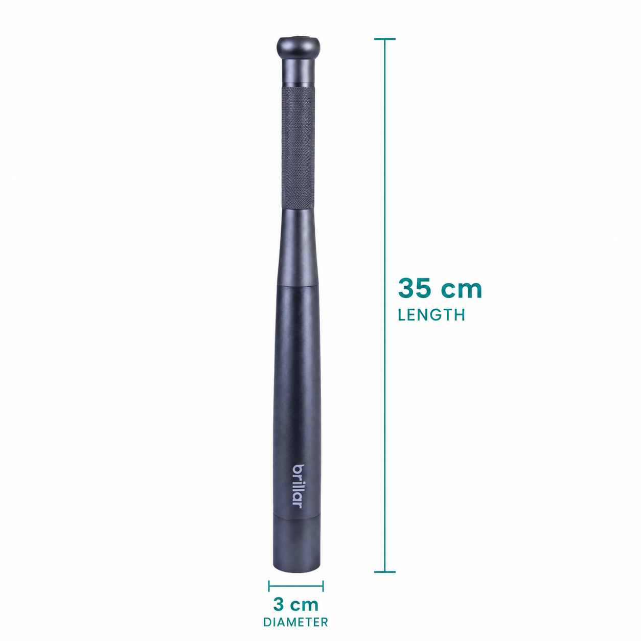 35cm Aluminium LED Torch Flashlight with High Low Strobe Modes, AA Batteries Included, Lightweight Camping Emergency Safety Light – Gunmetal