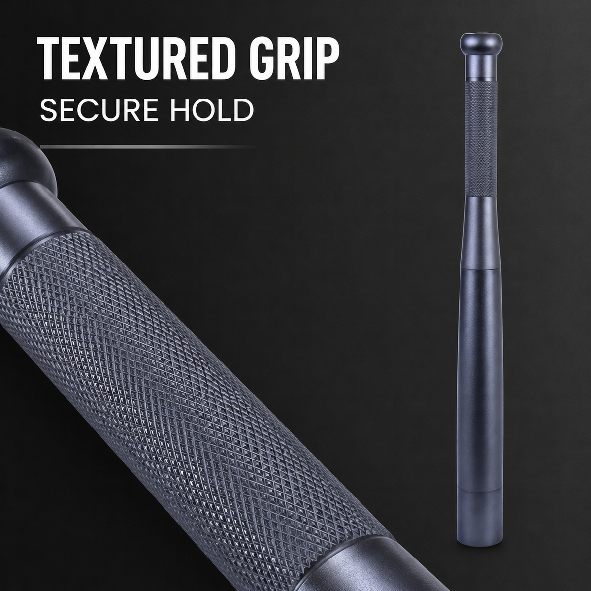 35cm Aluminium LED Torch Flashlight with High Low Strobe Modes, AA Batteries Included, Lightweight Camping Emergency Safety Light – Gunmetal
