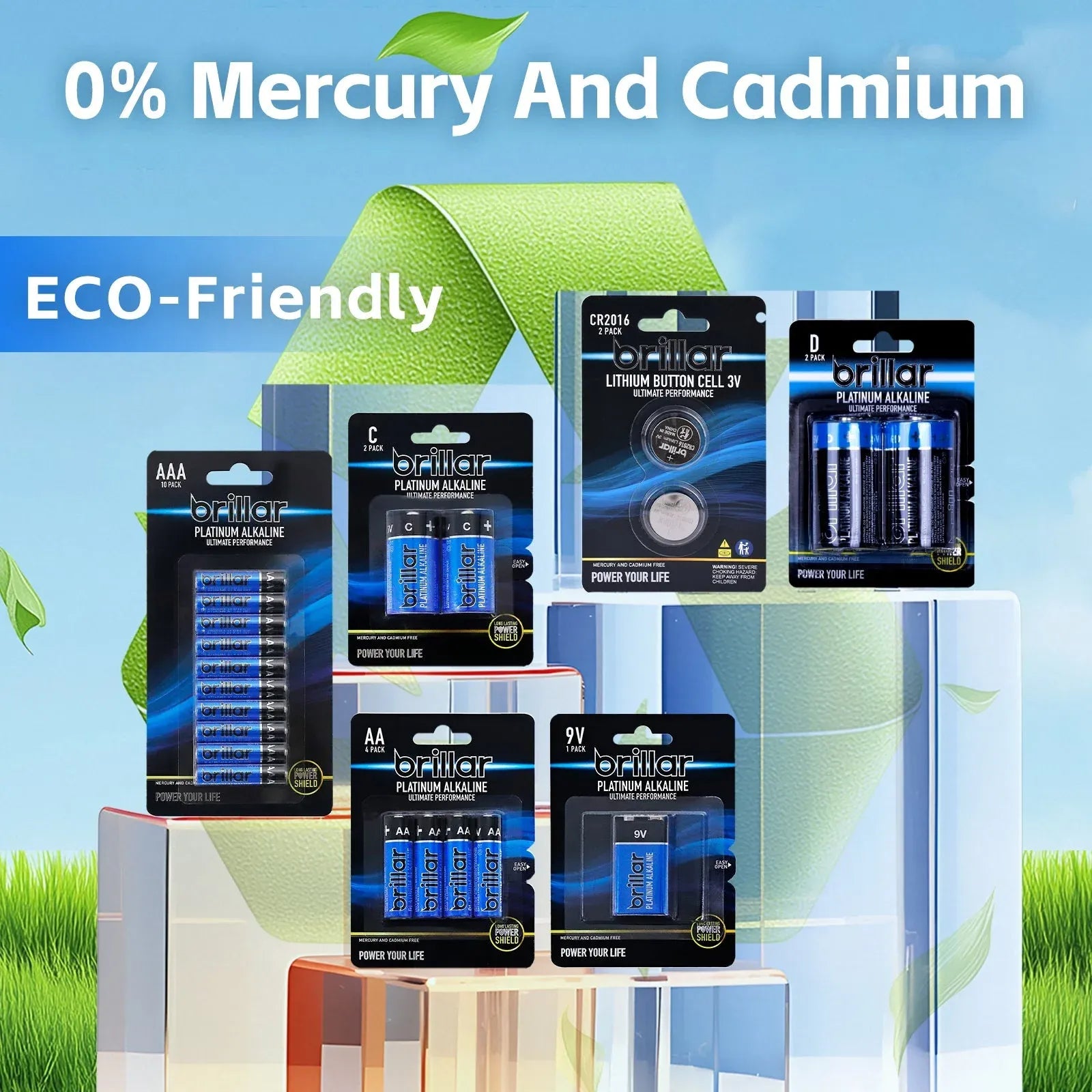 24 Pcs Brillar AA Platinum Alkaline Batteries