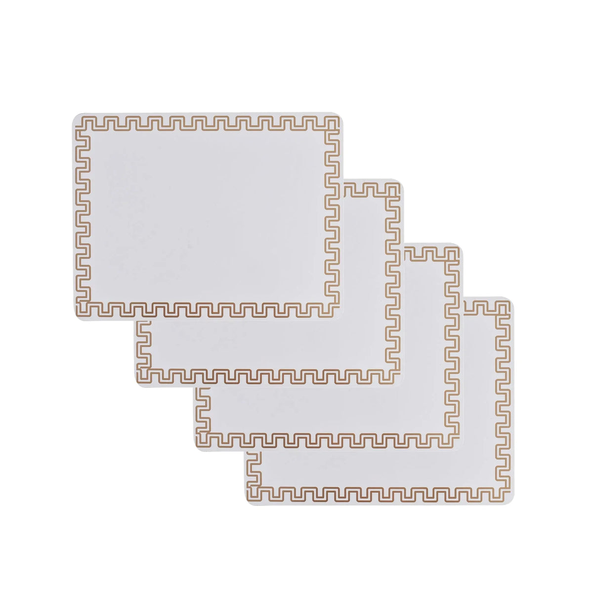 4 Pcs Clevinger MD Placemats Gold Border