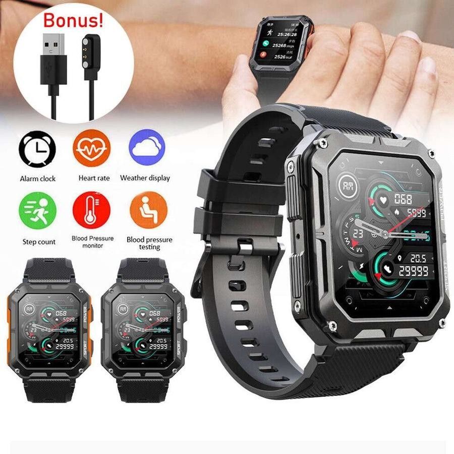 Njord Gear Indestructible Tactical Smartwatch – Military Grade &amp; Rugged - Black