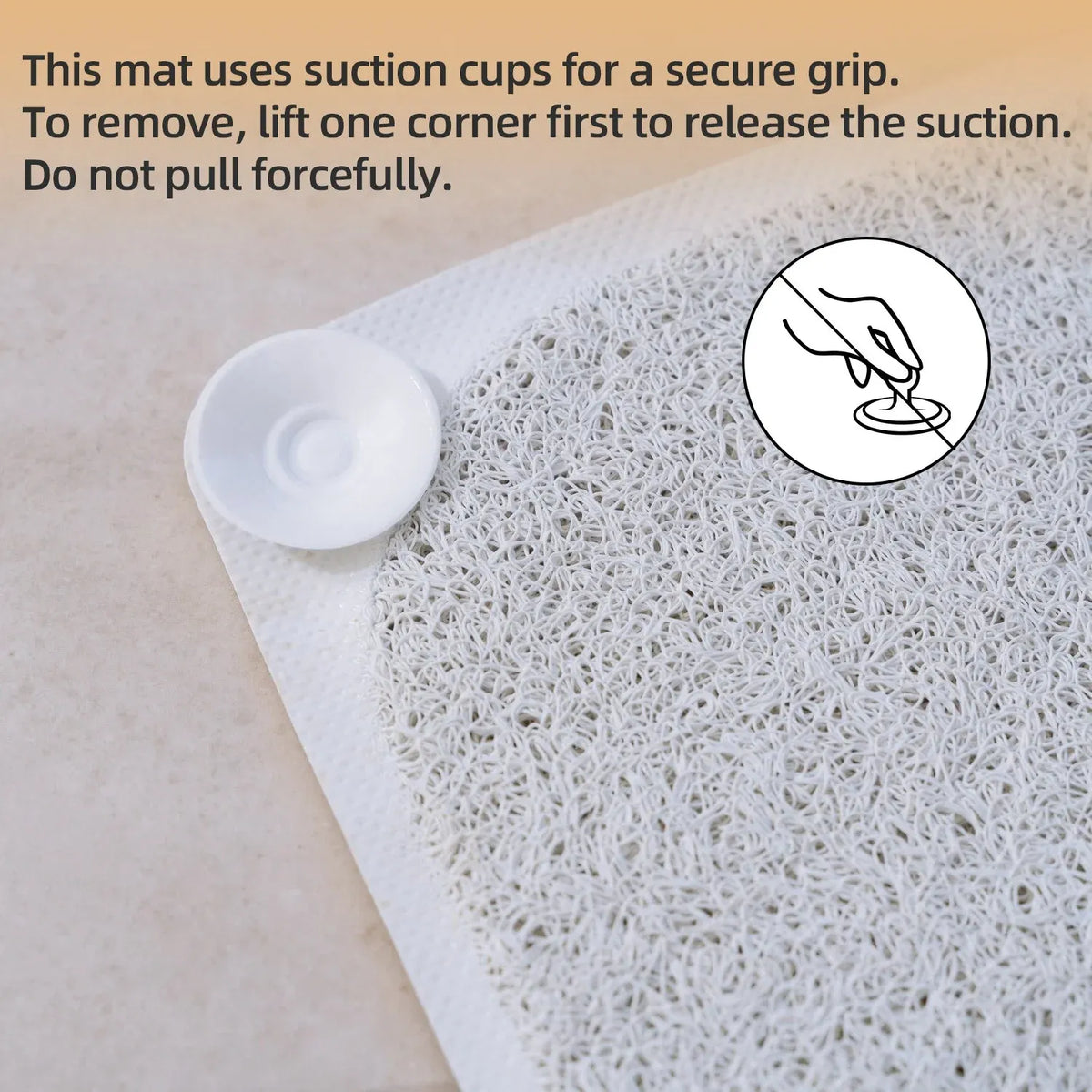 Non Slip Loofah Shower Bathtub Mat Bathroom Safe Mat Extra Large 75 x 44 CM