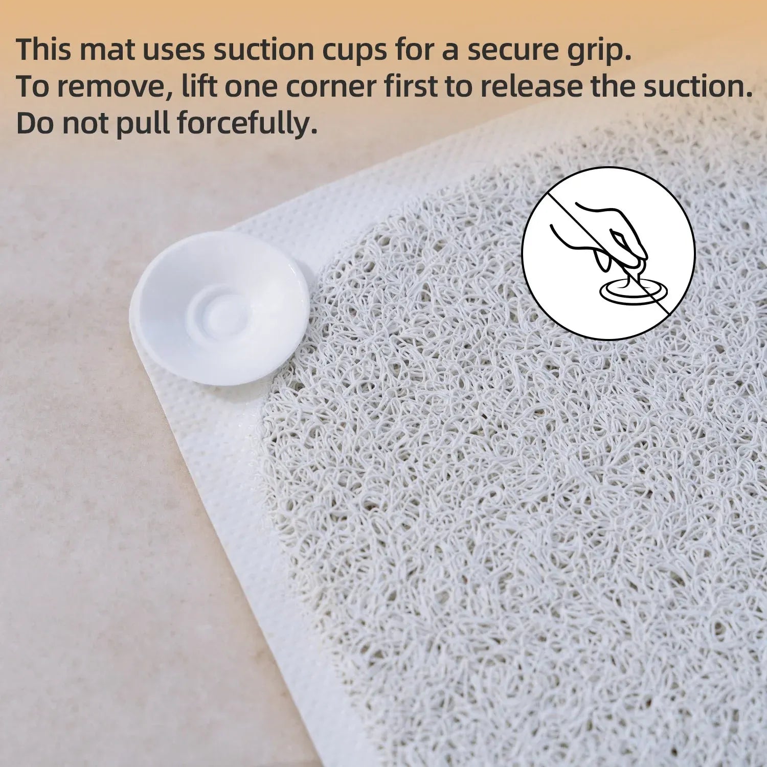 Non Slip Loofah Shower Bathtub Mat Bathroom Safe Mat Extra Large 75 x 44 CM