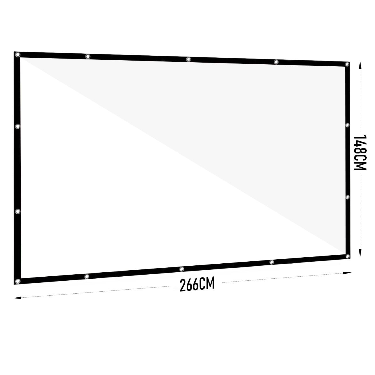 120 Inch Foldable Projector Screen 16:9, 4K HD Compatible Double-Sided Movie Screen, Washable Anti-Crease Portable Display for Indoor Outdoor Home Theater & Events