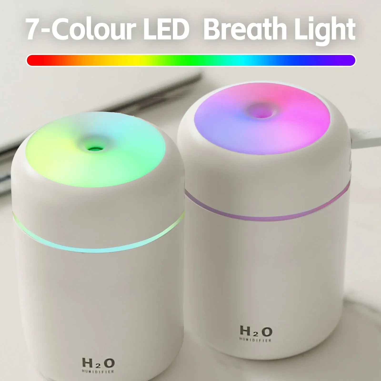 Livingtoday Mini LED Ultrasonic Humidifier 300ml