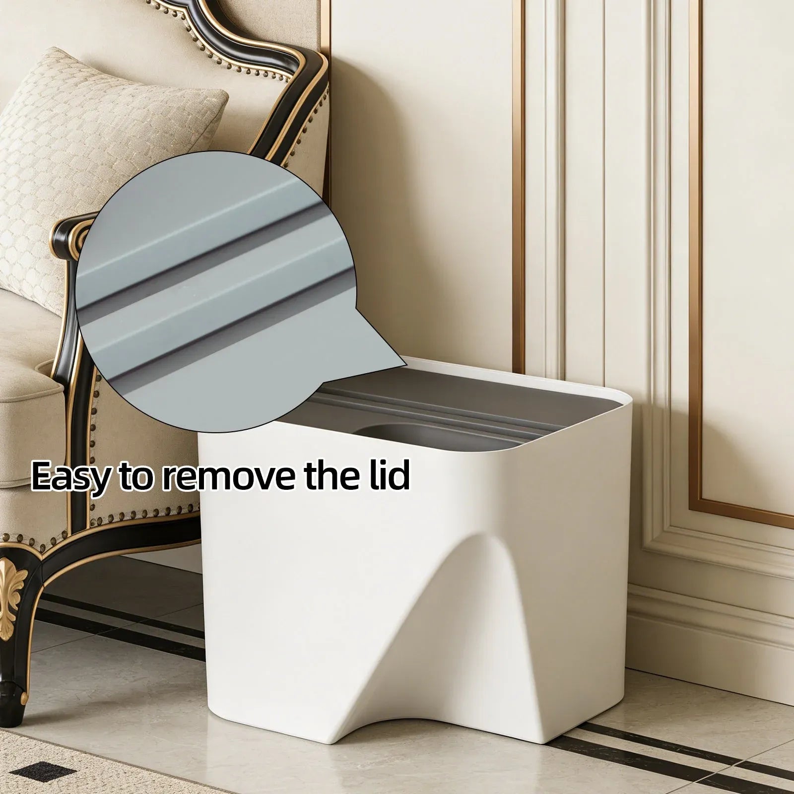12L Stackable Plastic Kitchen Trash Bin Household Classification Storage Box