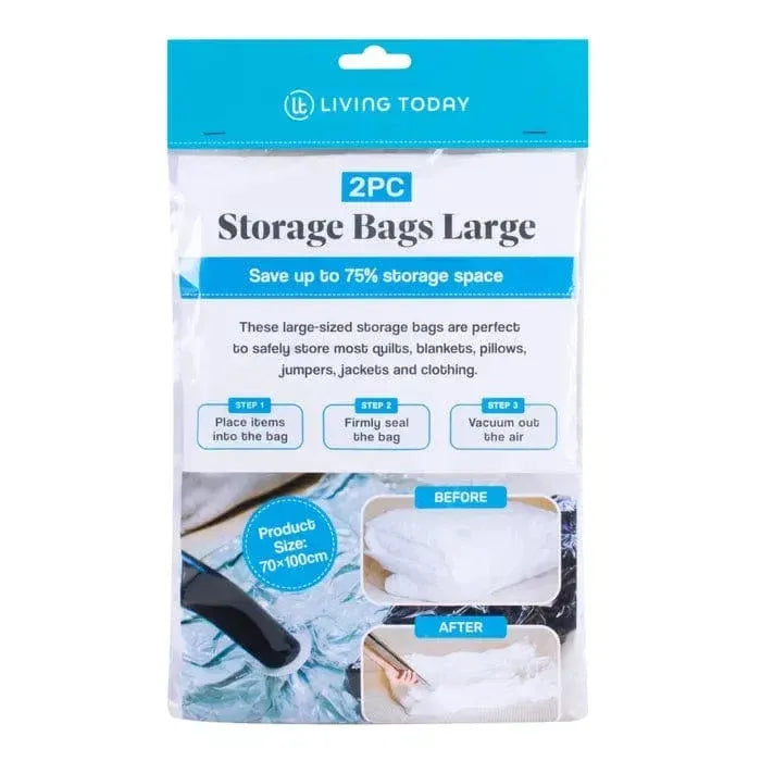 2 Pcs Livingtoday Vacuum Compression Storage Bags Large