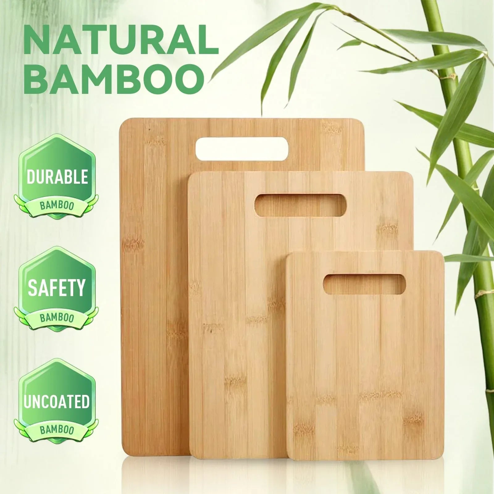 6 Pcs Bamboo Cheese Cutting & Serving Board Set – Moso Bamboo, Reversible, BPA-Free