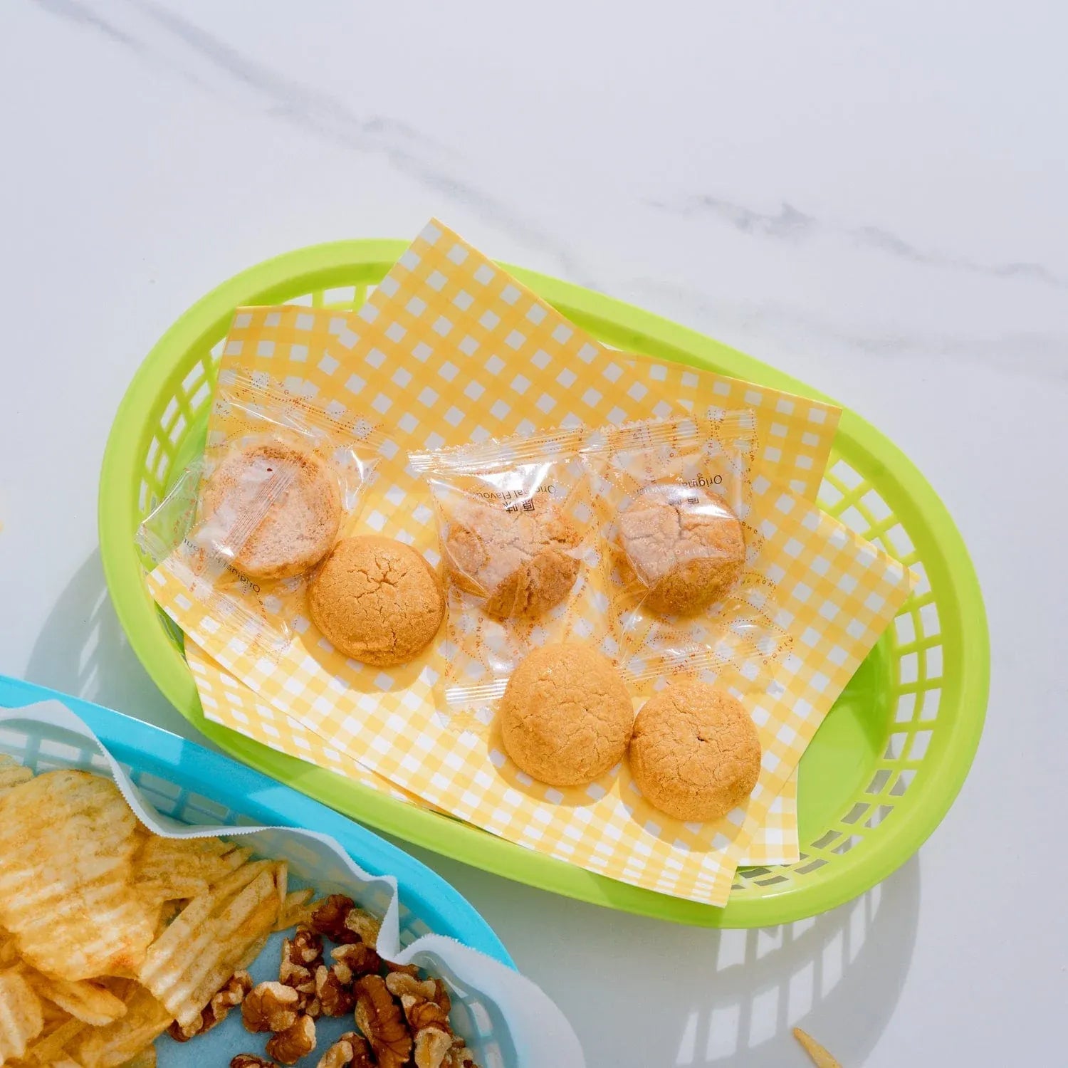 3 Pcs Cook Easy Oval Plastic Snack Baskets