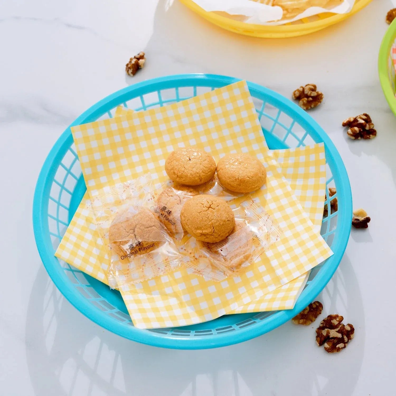 3 Pcs Cook Easy Round Plastic Snack Baskets