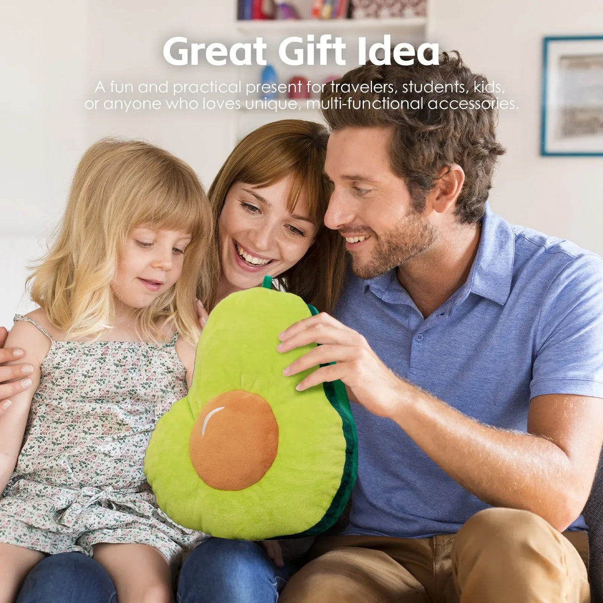 Two-Way Reversible Microfibre Travel Pillow-Avocado
