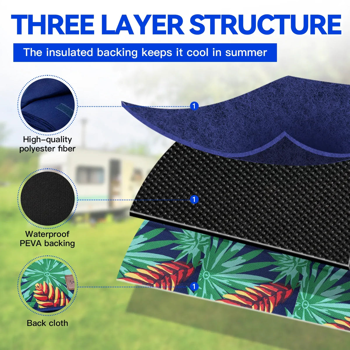 Lazy Dayz Fleece Picnic Rug - Makena