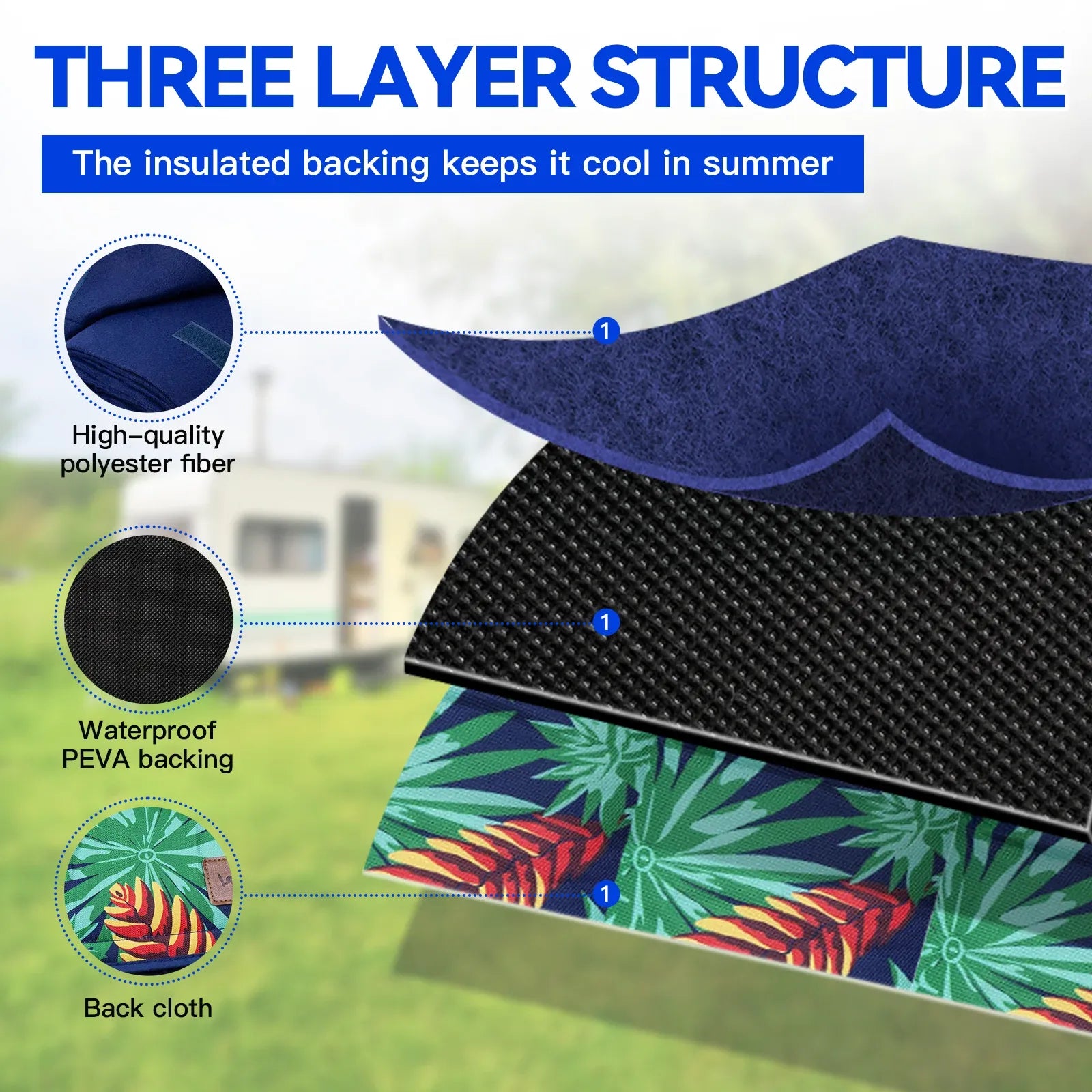 Lazy Dayz Fleece Picnic Rug - Makena