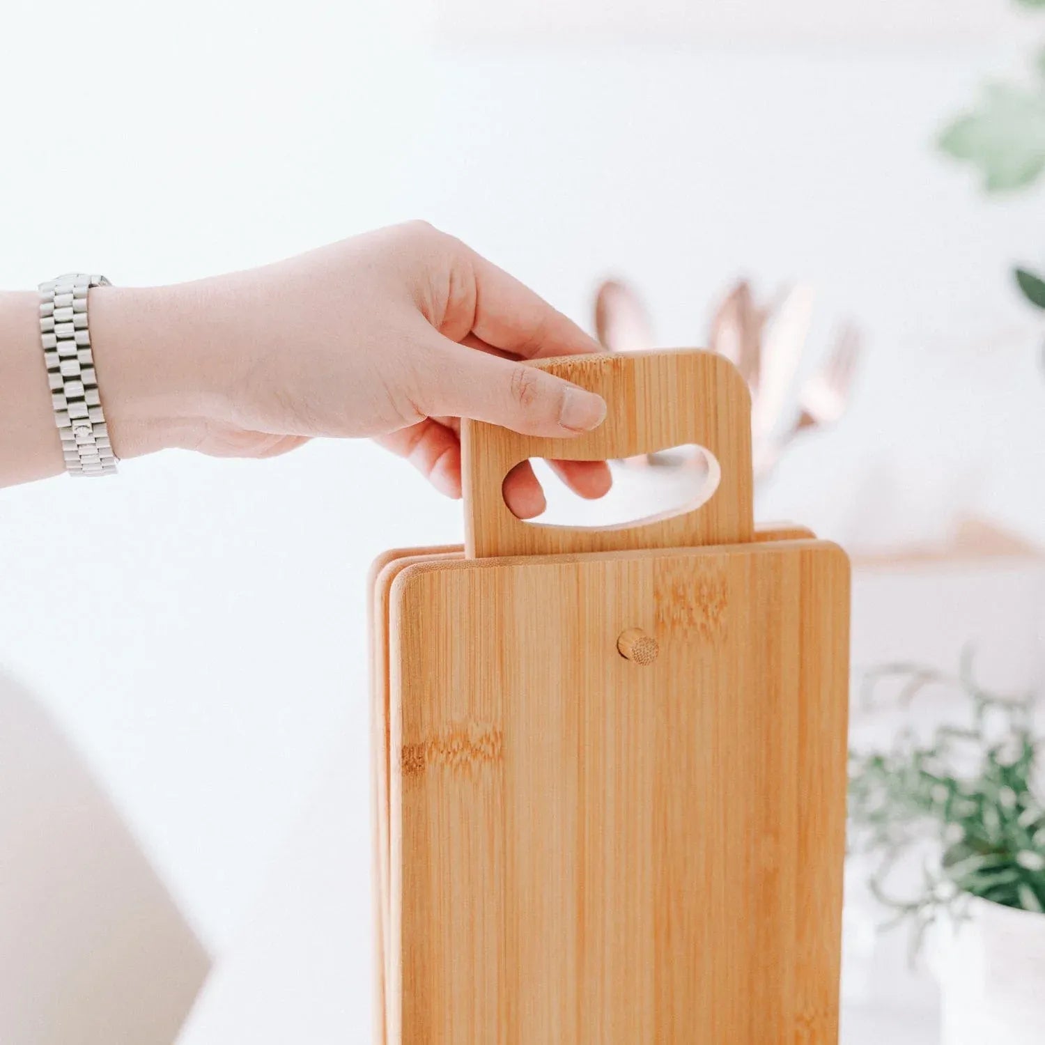 4 Pcs Chopping Block Set With Display