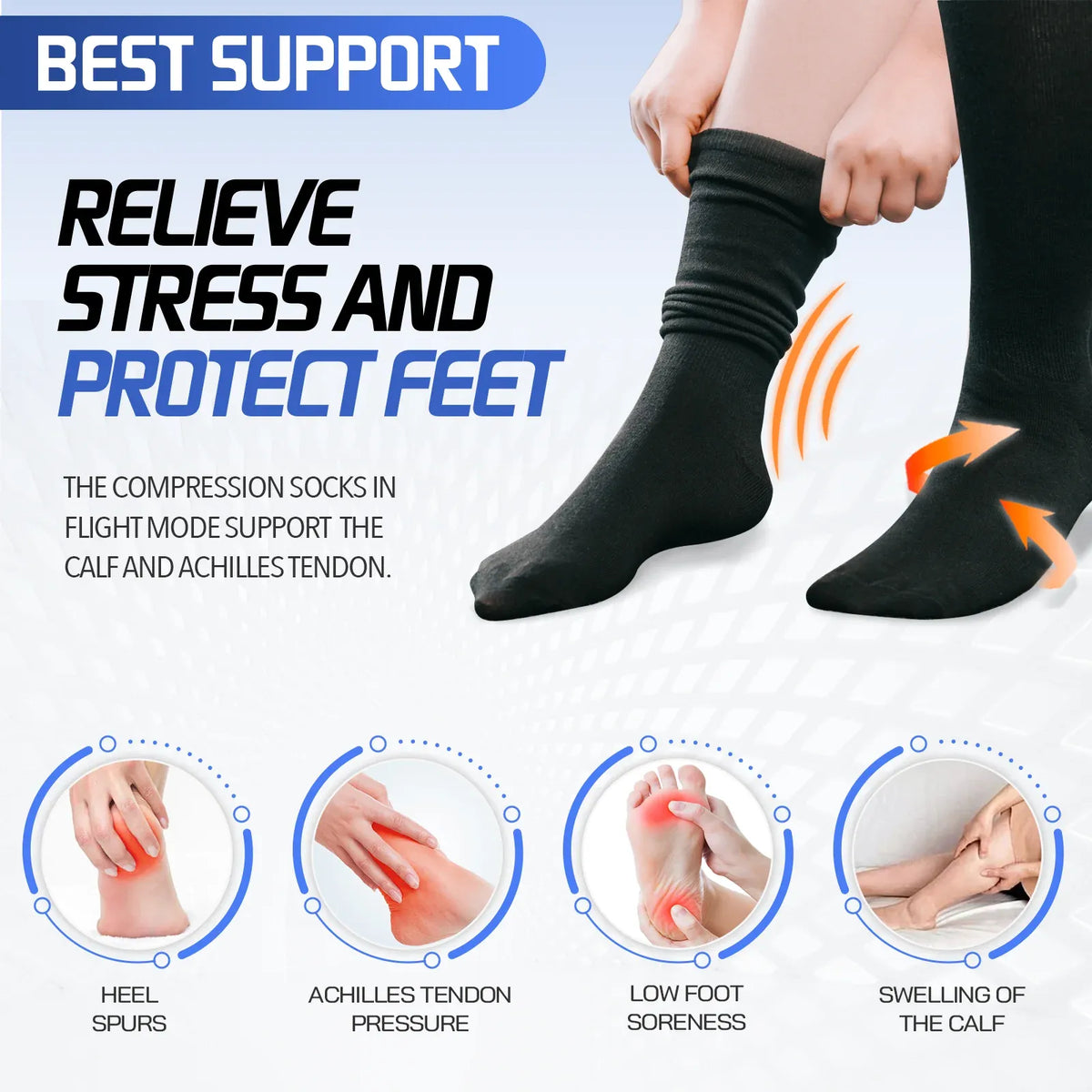 2 pairs of Miracle Compression Socks - Large/XL