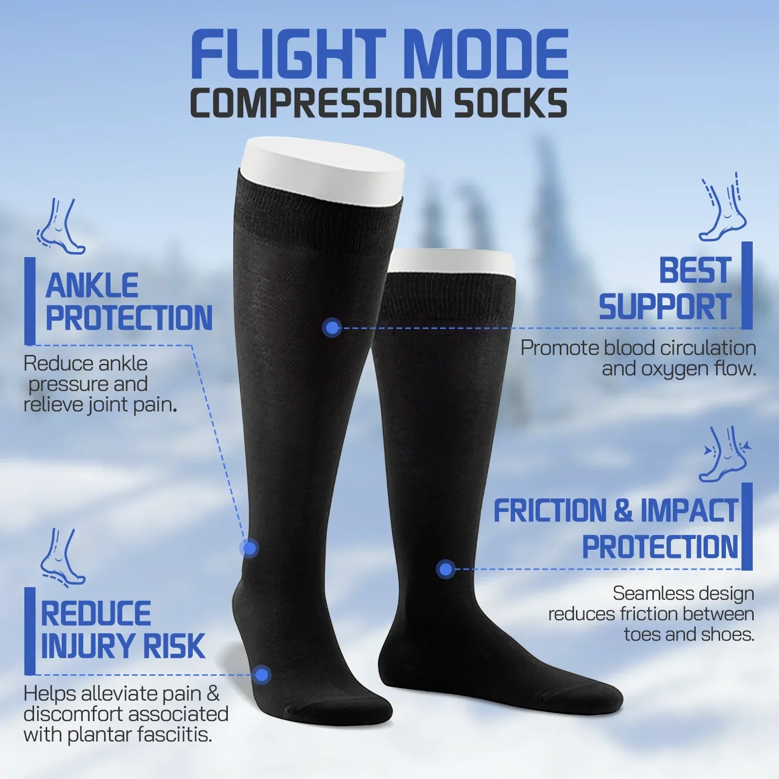 2 pairs of Miracle Compression Socks - Large/XL