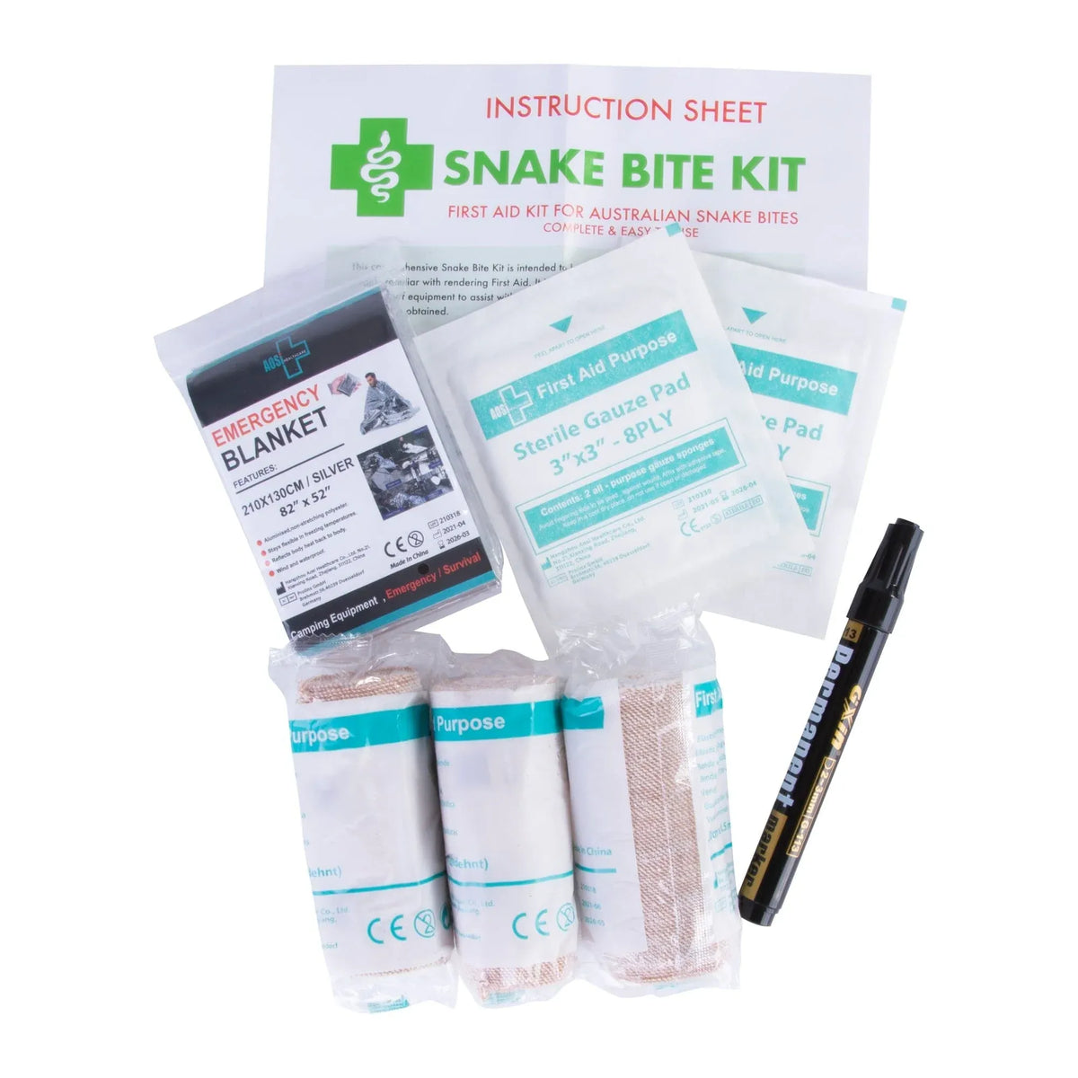 9 Pcs Snake Bite Emergency First Aid Kit
