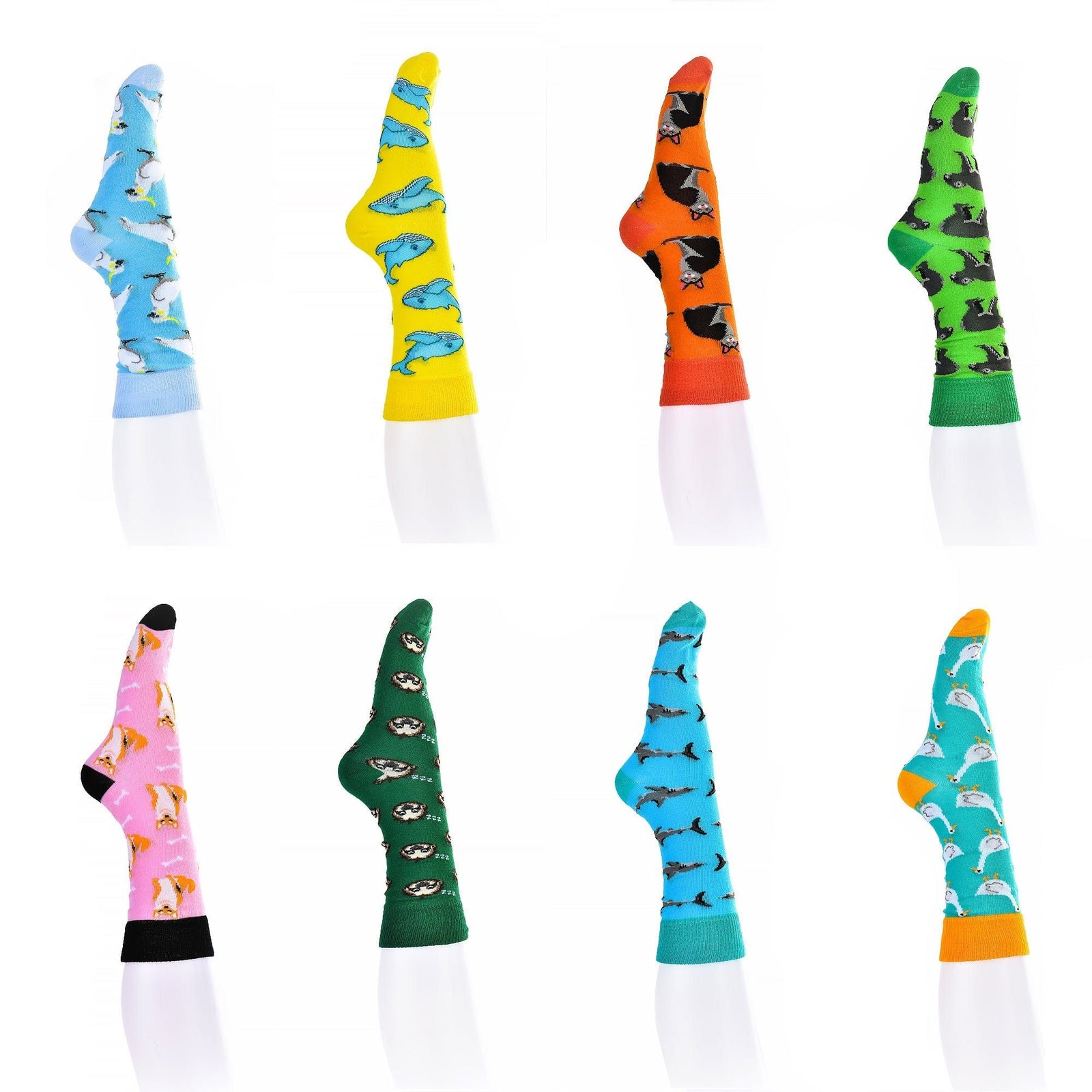 8 Pairs Fashion Novelty Funny  Socks one Size 5-13 Men  Socks  Women  Socks #1