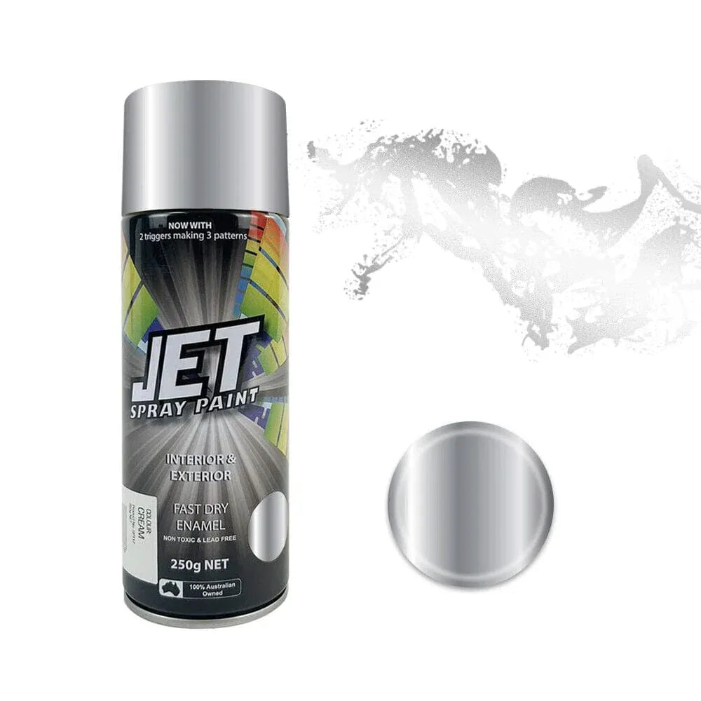 12 Pcs 250g Spray Paint Can For Interior and Exterior 26 colours Fast Dry - Silver