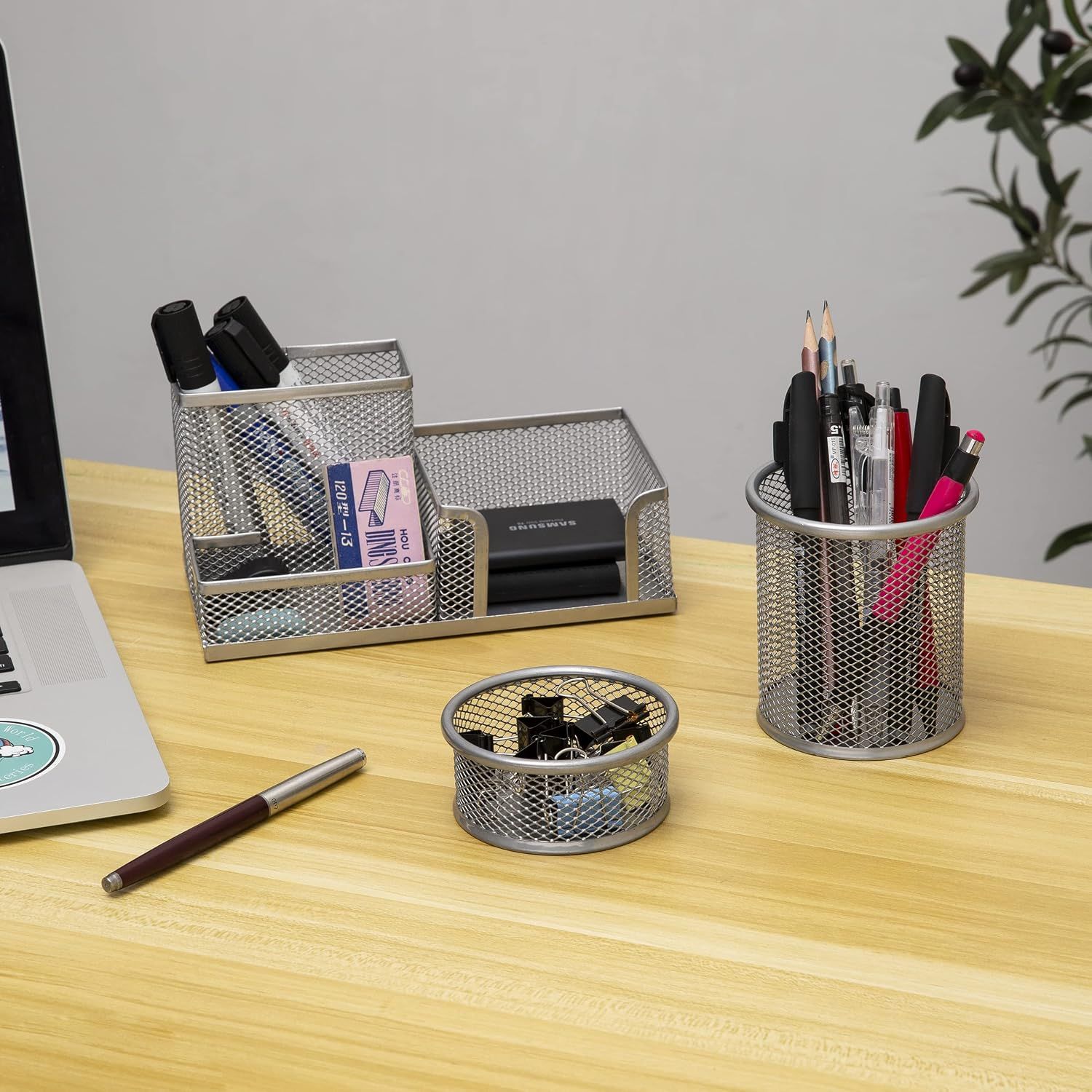 3-set Desk Organisers, Pen Holder For Stationeries & Pencils, Accessories