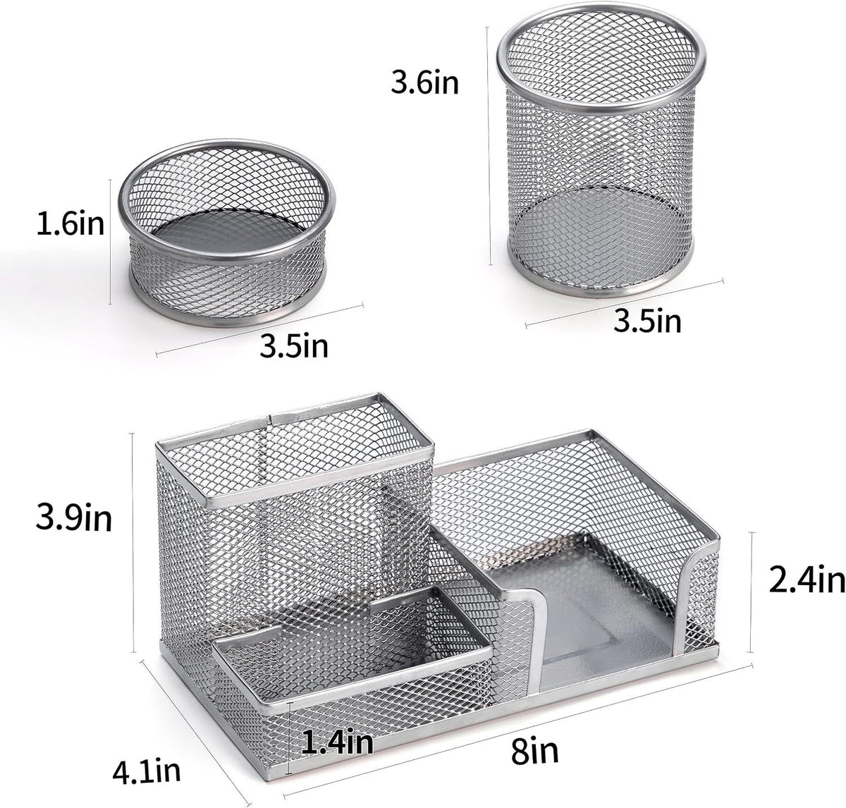 3-set Desk Organisers, Pen Holder For Stationeries & Pencils, Accessories