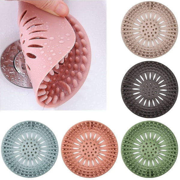 5-pack drain hair catcher, silicone hair stopper Bathtub drain filter, cover Hair trap, hair catcher_max