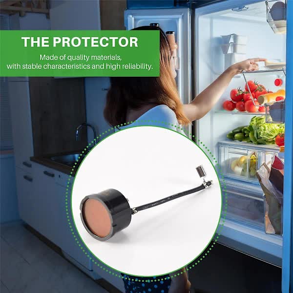 Thermal Overload Protector for Refrigerator Compressor Compatible with Hx1 1/3HP Black