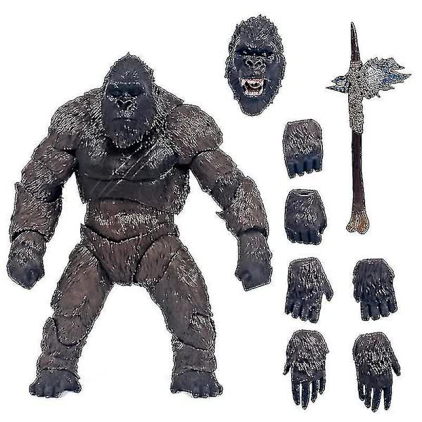 King Kong vs Godzilla Monster Model PVC Animal Figure Toy Compatible with Gorilla Figures for Birthday