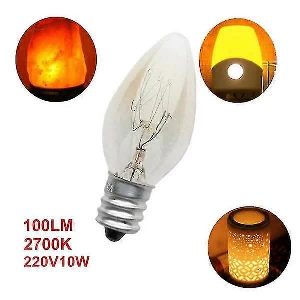 10W E12 C7 Filament Light Bulbs Warm White 10pcs 220-240V Compatible with Living Room Lamps