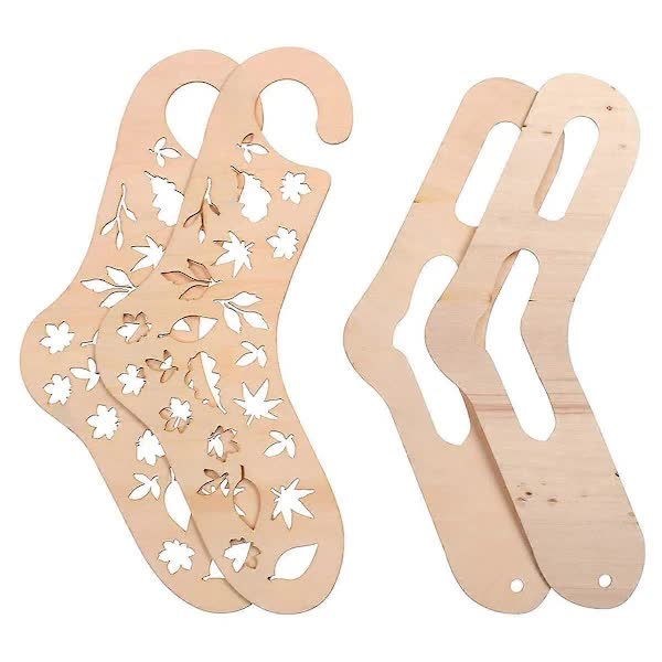 Wooden Sock Blockers for Knitting, Adjustable, 6 pcs Knitting Blockers