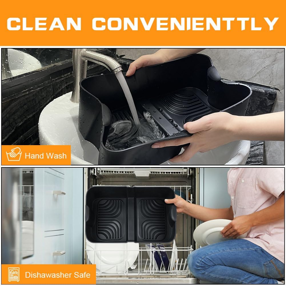 Silicone Molds for Air Fryer, Ninja Flex Drawer Air Fryer, Reusable for 10.4L