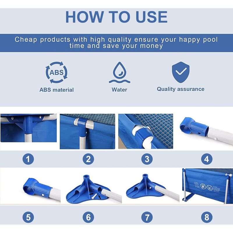 24 pcs Pool Pins, Replacement Pins, Plastic Pool Joints, Plastic Pins, Pool Joints, Pool Frame Pins, Pool Joint Pins (24 pcs)