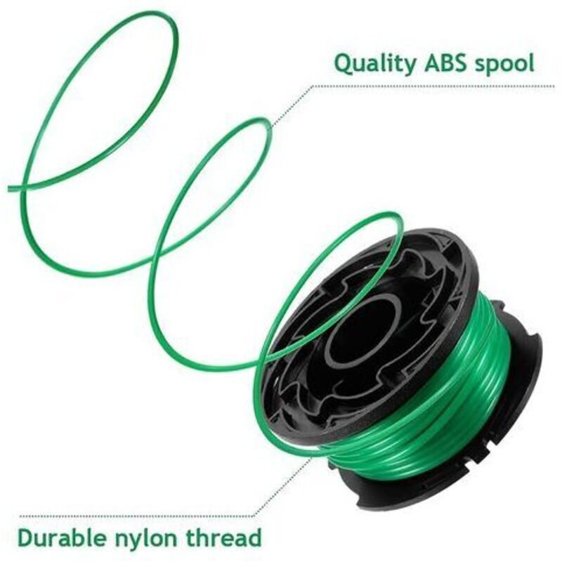 Pack of 6 spools of line for Black and Decker GL7033, GL8033, GL9035 grass trimmer, 6 m,