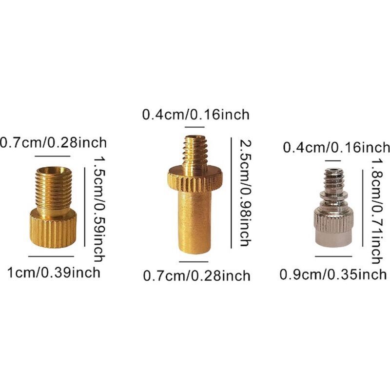 15 pcs Bicycle Valve Adapter Set Reducing Nozzles Tire Pump Adapter Set Ball Pump Needle Universal.