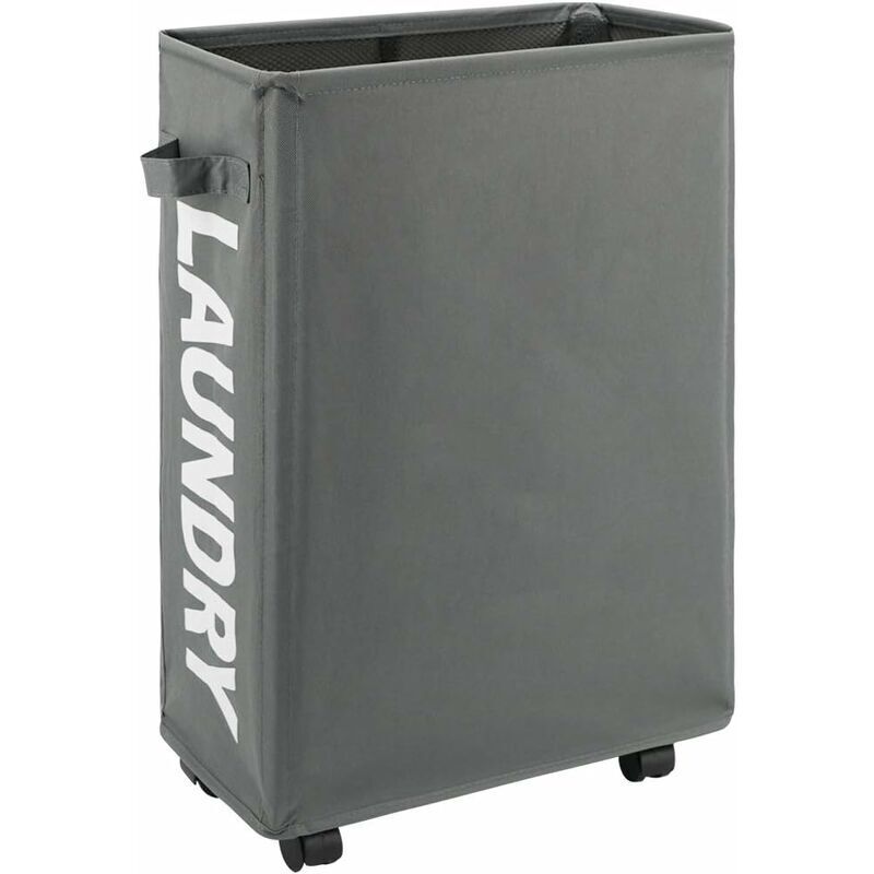 Gray Collapsible Laundry Hamper 22\