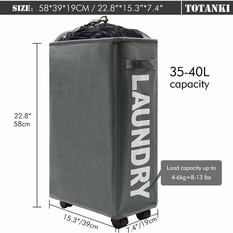 Gray Collapsible Laundry Hamper 22\