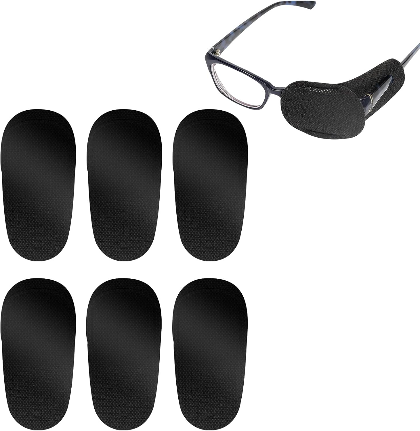 6 Pieces Eye Patches for Glasses, Reusable Eye Patches for Covering