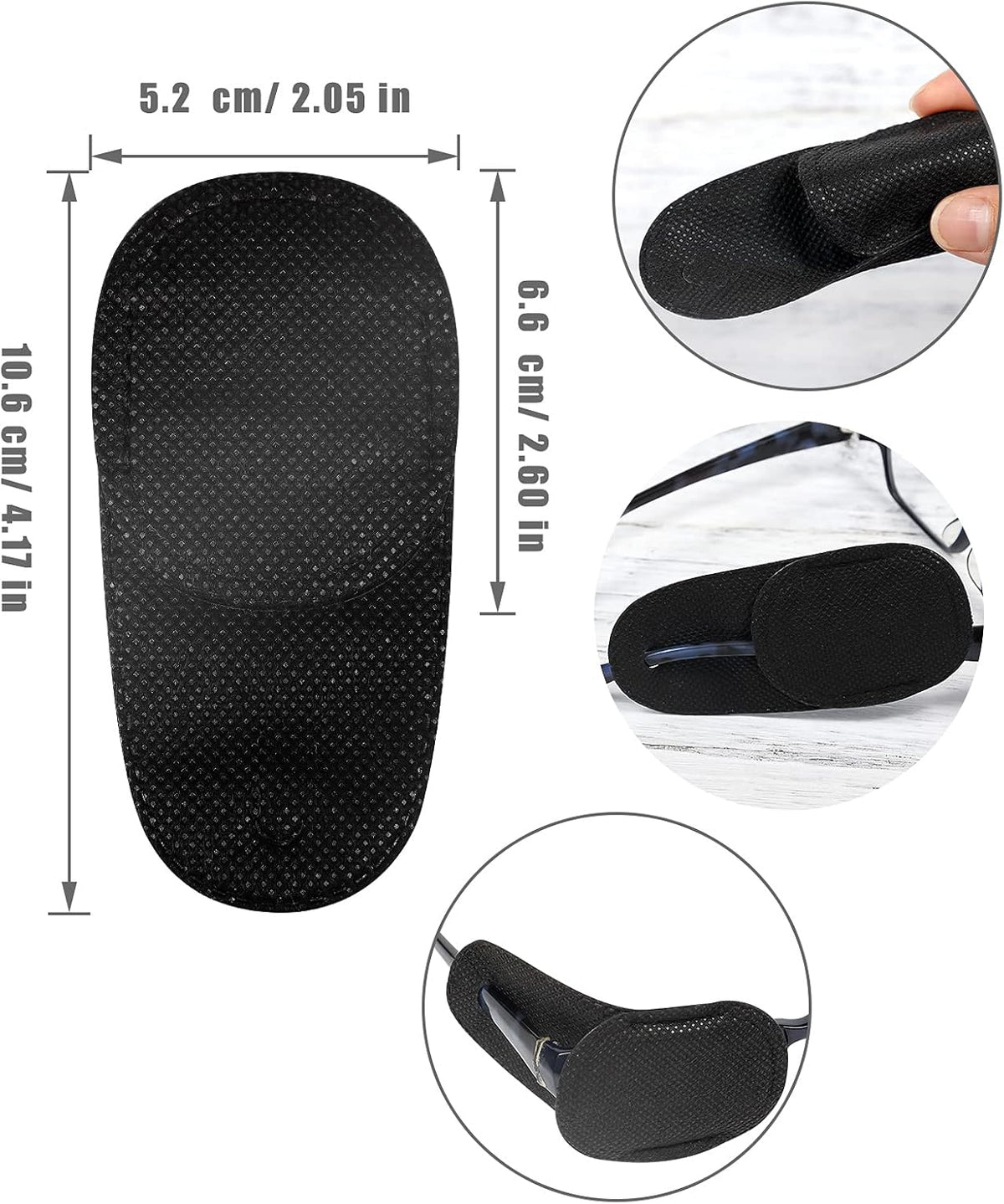 6 Pieces Eye Patches for Glasses, Reusable Eye Patches for Covering