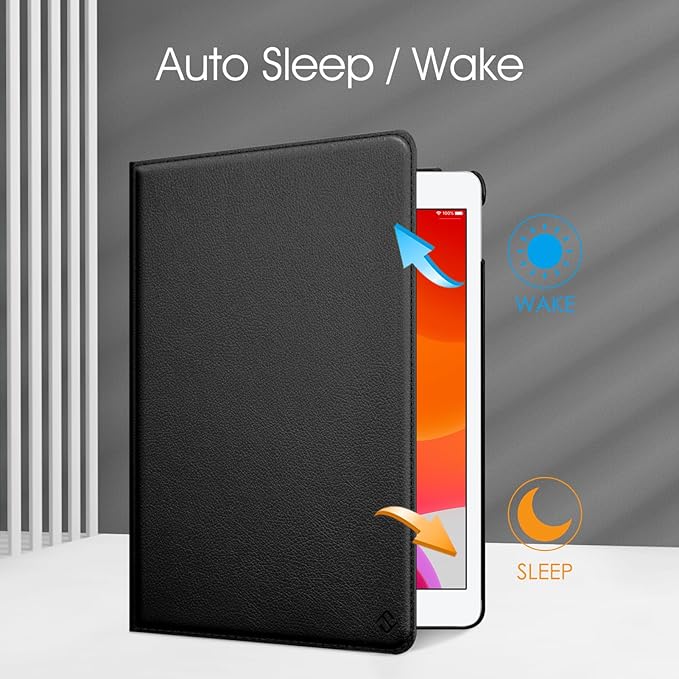 Fintie Rotating Case for iPad 10.2 inch iPad 9th 8th 7th Gen 360 Degree Auto Wake Sleep Black