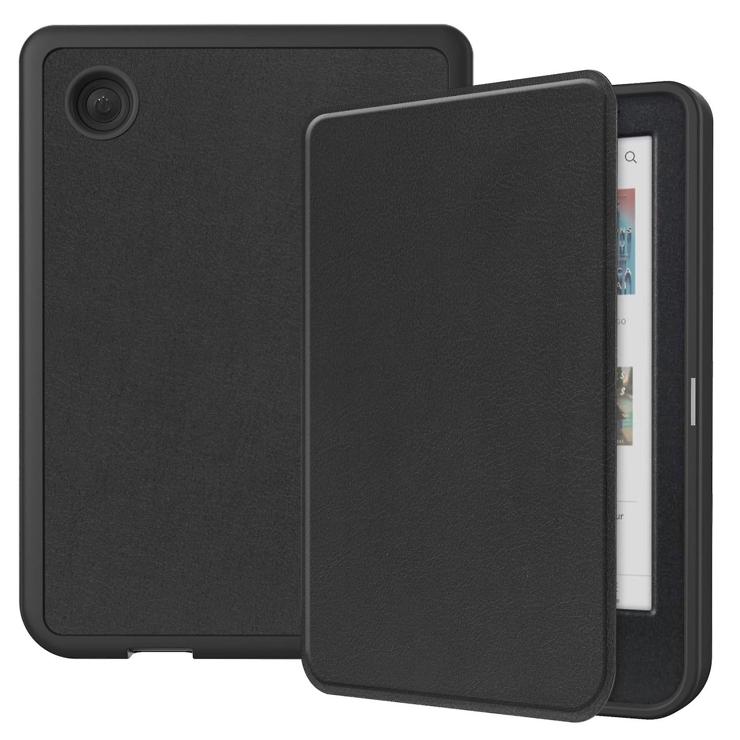 KOBO Clara Colour Compatible Leather Case Caster Black LGL