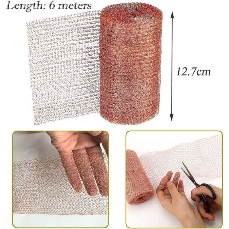 Copper Net 6m Roll Rodent Protection for Garden Snails Mice Birds Nematodes