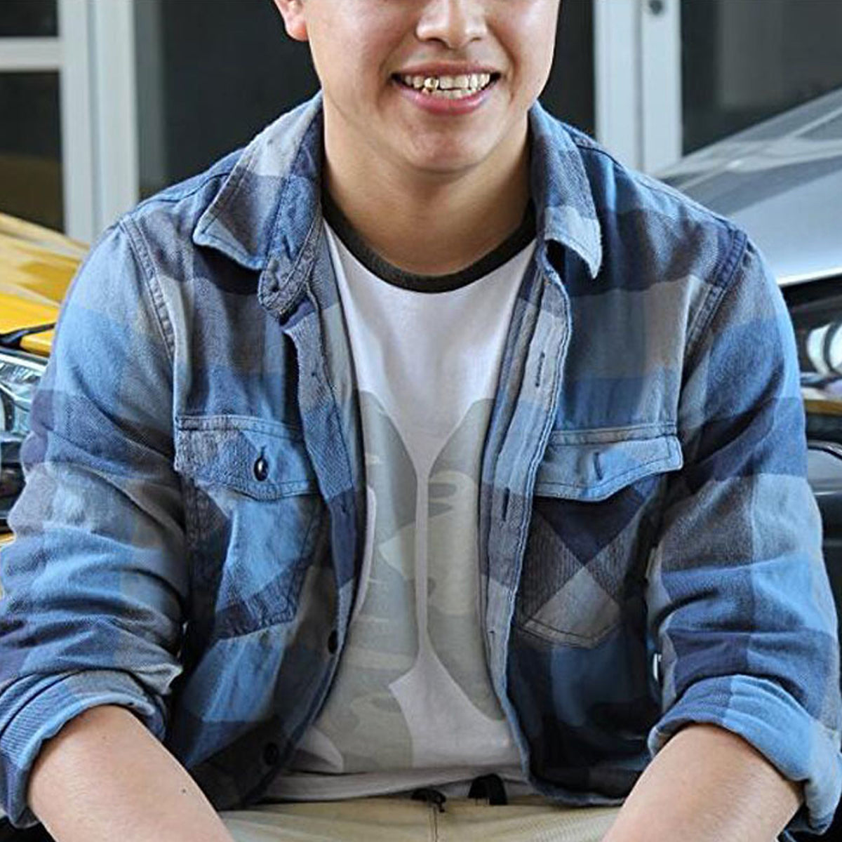 Silver Tooth Jewelry Grillz Hiphop Bling Silver Tooth Compatible with A$AP