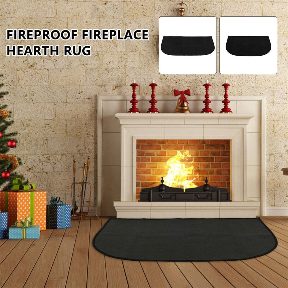 Fireproof Mat for Fireplace, Hearth & Grill Floor Protector 50X80CM