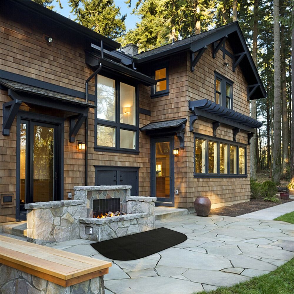 Fireproof Mat for Fireplace, Hearth & Grill Floor Protector 50X80CM