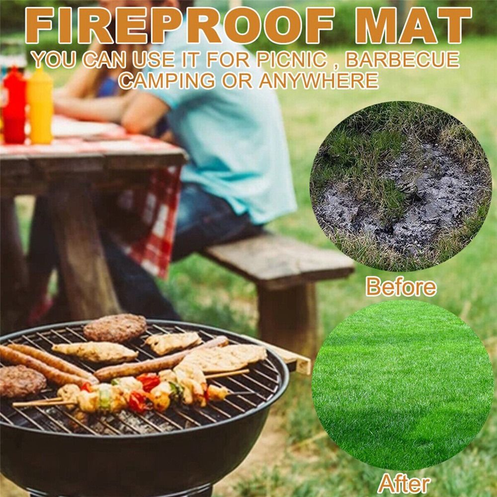 Fireproof Mat for Fireplace, Hearth & Grill Floor Protector 50X80CM