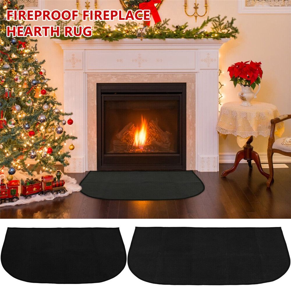 Fireproof Mat for Fireplace, Hearth & Grill Floor Protector 50X80CM