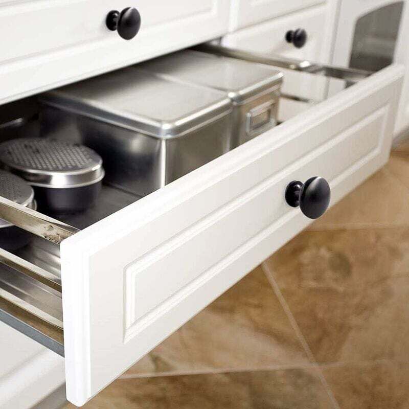 20PCS 29mm Vintage Black Door Knobs Drawer Handles Compatible with Furniture Cabinets Kitchen Doors