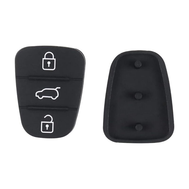 2pcs Silicone Key Case Compatible with Kia Sportage Cee'd Picanto Rio & Hyundai i10 i20 i30 ix20 ix35 - 3 Buttons Remote Control Cover