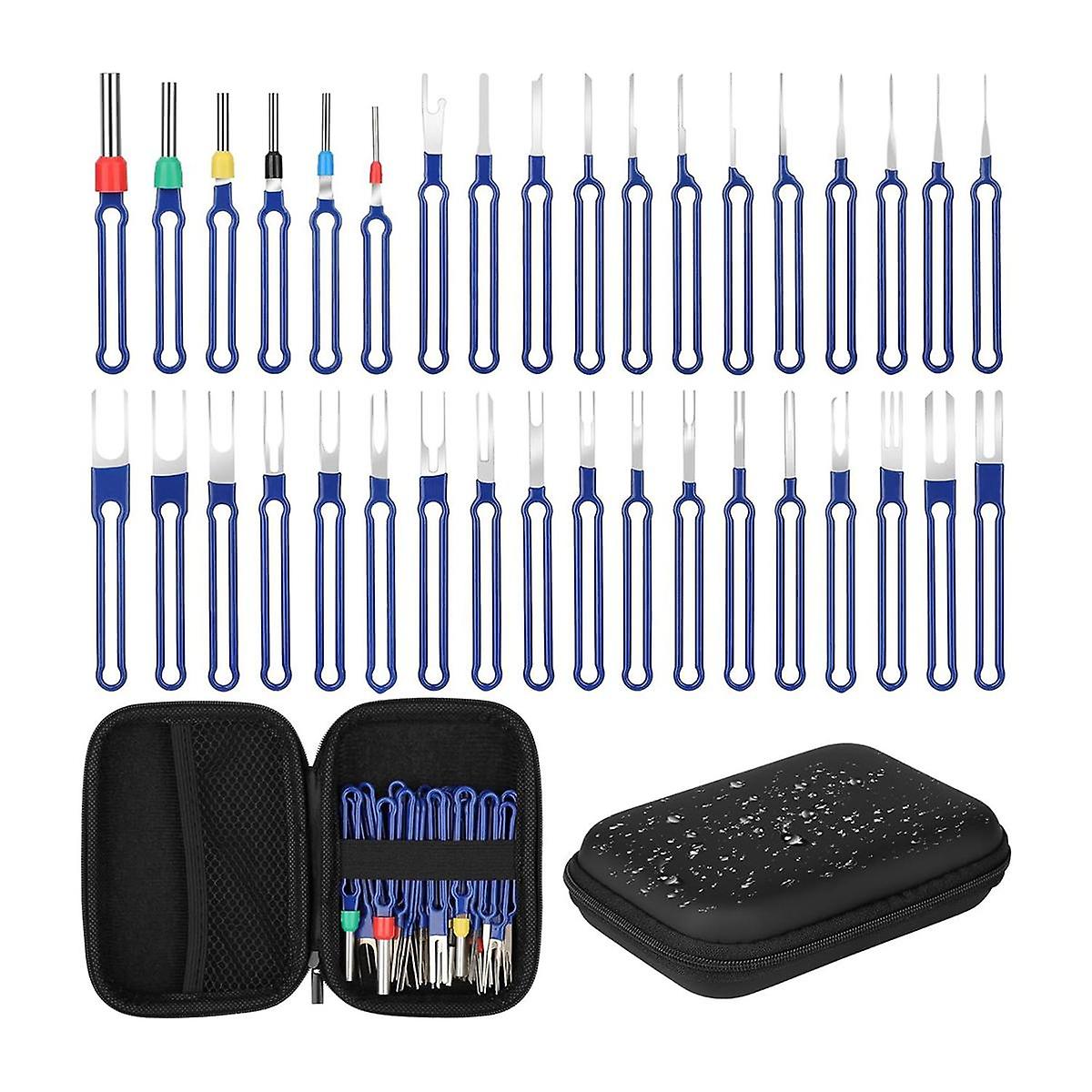 36 Piece Terminal Removal Tool Kit, Pin Extractor, Terminal Stripping Kit, Electrical Cable Connector