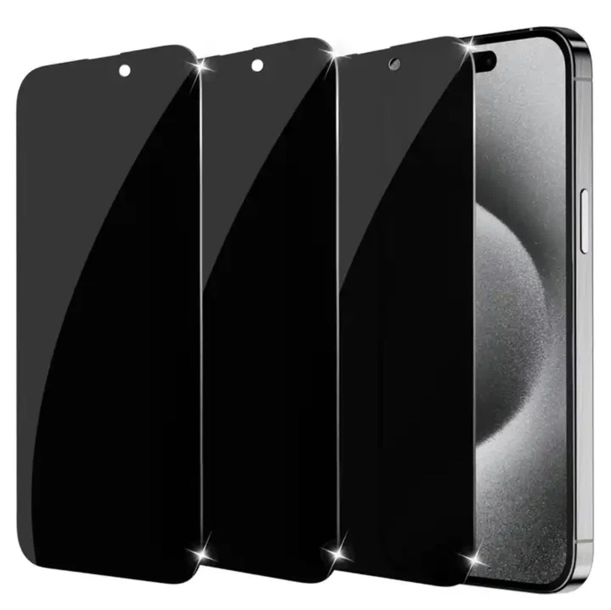 iPhone 16 Pro Max Privacy Tempered Glass Screen Protector 3-Pack